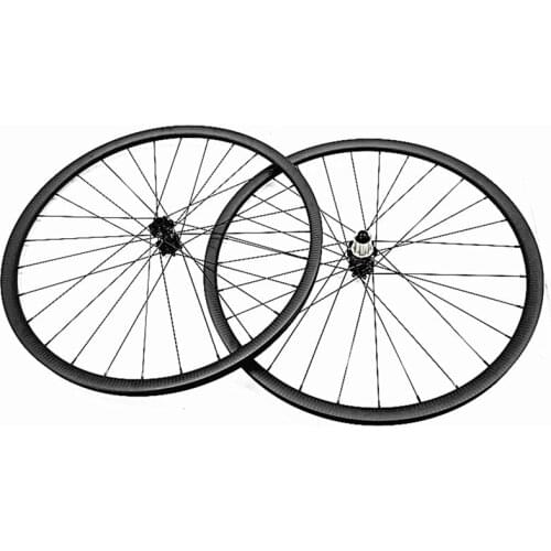 27.5er bicycle wheel 30mm hookless disc powerway M32 Straight pull mtb wheels bike wheel 650b 3k twill carbon disc mtb wheel