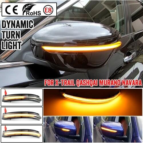 EU US JP Plug For Nissan X-Trail T32 Qashqai J11 Murano Z52 Navara NP300 Pathfinder Side Mirror LED Dynamic Turn Signal Light