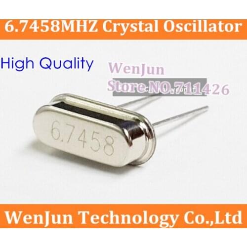 High Quality 6.7458MHZ crystal oscillator 6.7458M 6.7458 passive crystal quartz resonators HC-49S--100pcs/lot
