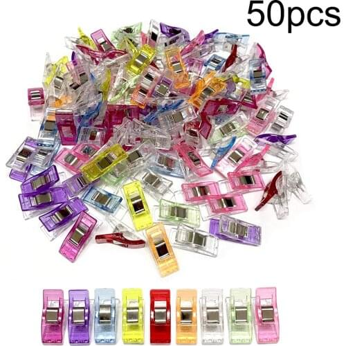 High Quality Patchwork Sewing Plastic Clip Quilting DIY Craft Knitting Clip Home Tape Bias Maker Color Clothes Clips Sewing Tool