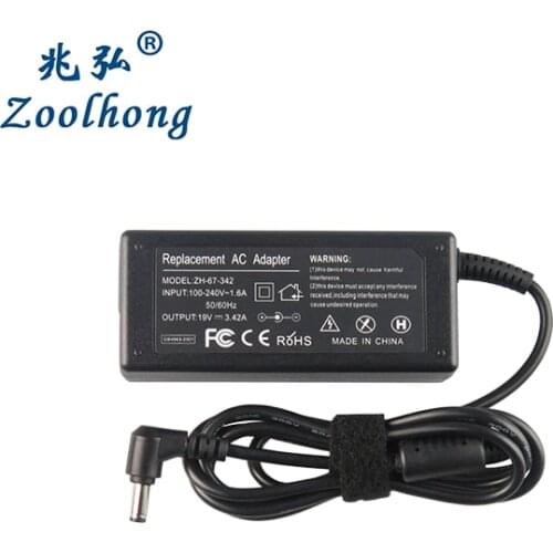 19V 3.42A 5.5X2.5mm Laptop Charger AC Adapter Power Supply For Acer Asus laptop A43E X43BU S-7200 SADP-65KB Portable Charger