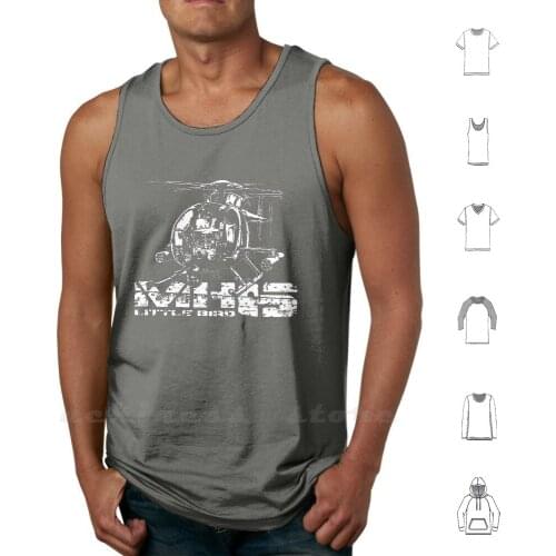 Mh-6 Little Bird Tank tops vest sleeveless Oh 6a Loh Light Observation Helicopter Chopper Killer Egg Military