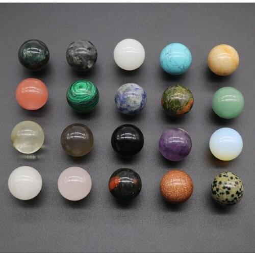 12/20pcs 20mm Natural Crystals Agates Ball Reiki Quartz Energy Healing Stone Raw Minerals Specimen Home Decor Collection Gifts