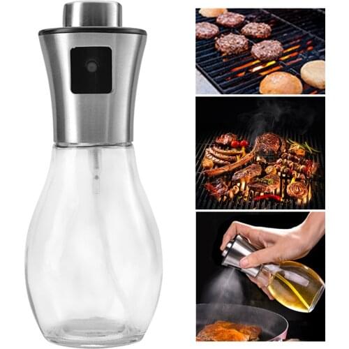 200ML Kitchen Oil Sprayer For BBQ Baking Oil Vinegar Glass Bottle Oil Dispenser Cooking Tool Salad BBQ Cook Glass Oil sprayer