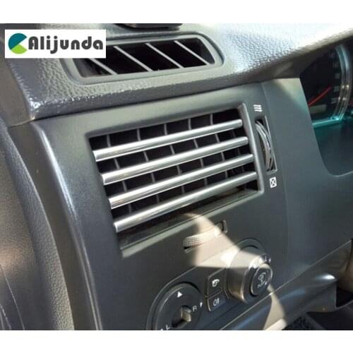 3M Car Styling Interior Air Conditioner Outlet Vent Grille Chrome Trim Strips Decoration for Ford Focus Fusion Escort Kuga