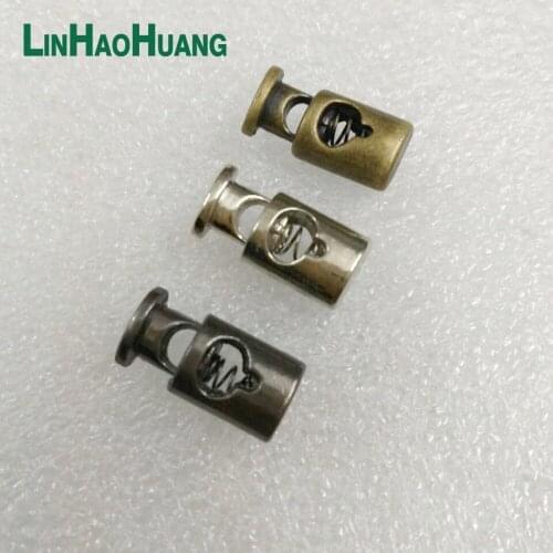 45pcs/lot small oval metal alloy stoppers toggle cord locks Drawstring lock with 4mm hole free shipping 2015102301