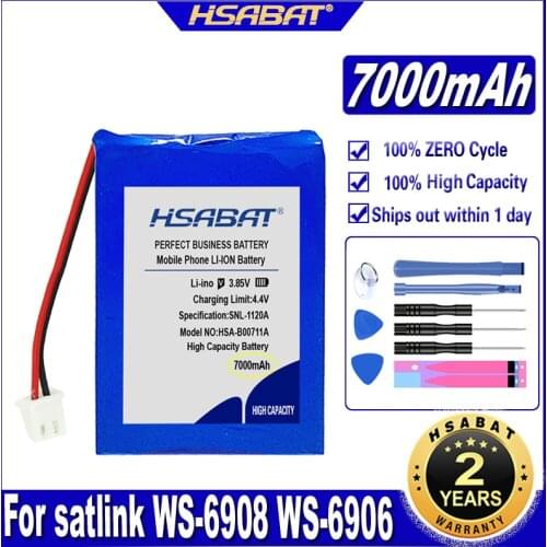HSABAT 7000mAh Battery for satlink WS-6908 WS-6906 WS-6909 WS-6905 WS-6912 WS-6918 WS-6936 WS-6969 WS-6960 WS-6979 Batteries