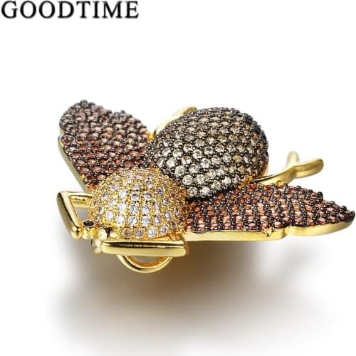 Vintage Style Brooches High Quality Cubic Zirconia Cartoon Inset Brooch Broach Pin Pendant for Women Jewelry Clothing Accessory