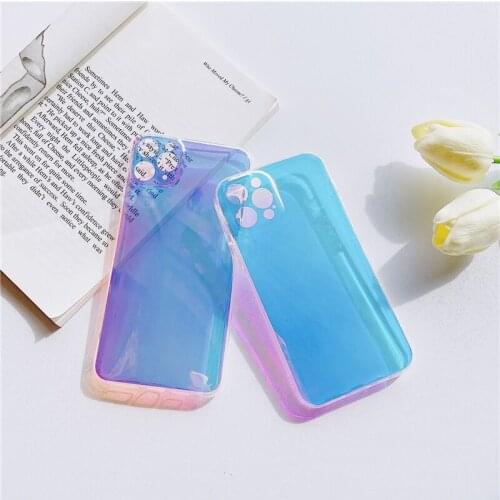 Rainbow Gradient Lavender Transparent Case for Samsung Galaxy S10 S9 S20 Ultra Note8 9 10 20 Plus A31 Clear Soft Silicone Cover