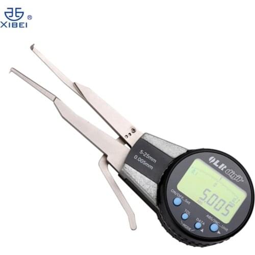 Digital Inside Caliper 5-25mm/0.005mm Electronic Gauge with Rotatable Dial Measuring Bore Groove Absolute Measurement Micrometer