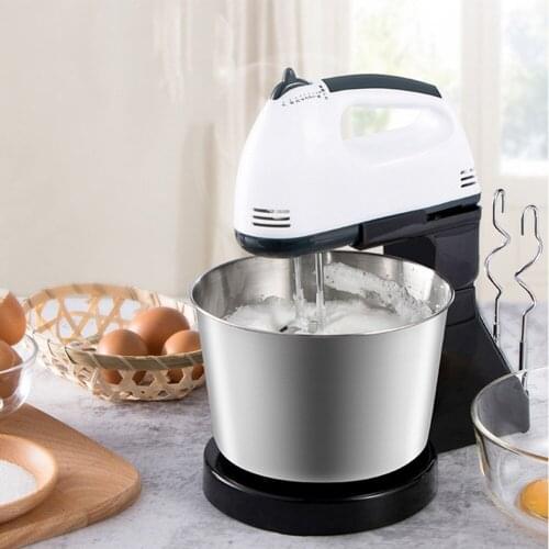 7 Variable Speed Electric Food Mixer Table Stand Cake Dough Mixer Handheld Egg Beater Blender Baking Whipping Cream Machine