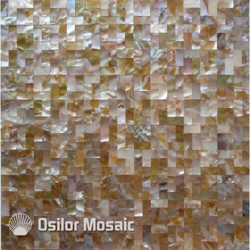Natural iridescent color Chinese freshwater shell seamless mother of pearl mosaic tile for home decoration wall tile
