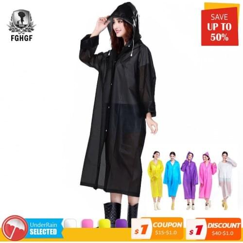 FGHGF Multicolor Fashion EVA Ladies Raincoat Padded Waterproof Raincoat Ladies Transparent Camping Waterproof Raincoat