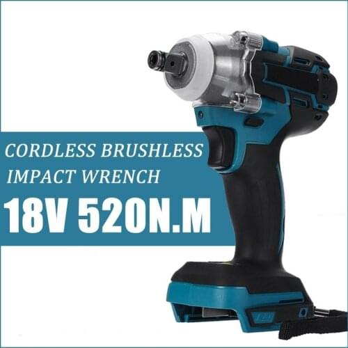 18V Electric Brushless Impact Wrench Cordless 1/2 Socket Wrench Power Tools Rechargeable For Makita Battery DTW285Z