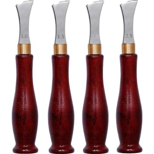 Hot Leather Edge Marking Trimmer Leather Crimping Tool Mahogany Manual DIY Crimping Tool Scriber Edge Crimper