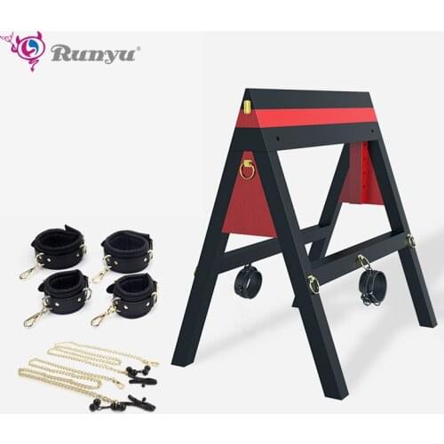Runyu SM Sex Furniture Aid Stool Position Prop Erotic Toy Chair Game Paly BDSM Couple Sex Game Sex Horse Chair Sex Shop