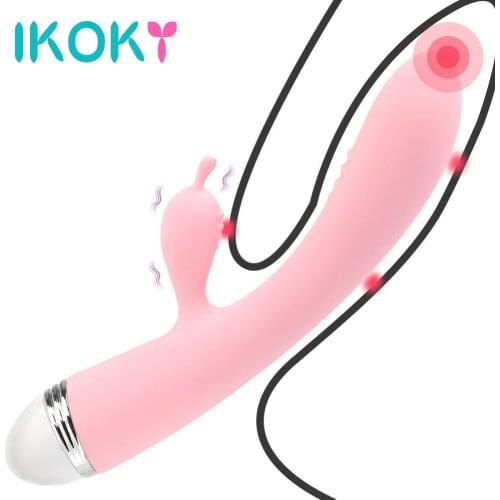 IKOKY G-spot Massager Sex Toys For Women Rabbit Vibrators Female Masturbator 10 Speeds Dildo Vibrator Vagina Clitoris Stimulator