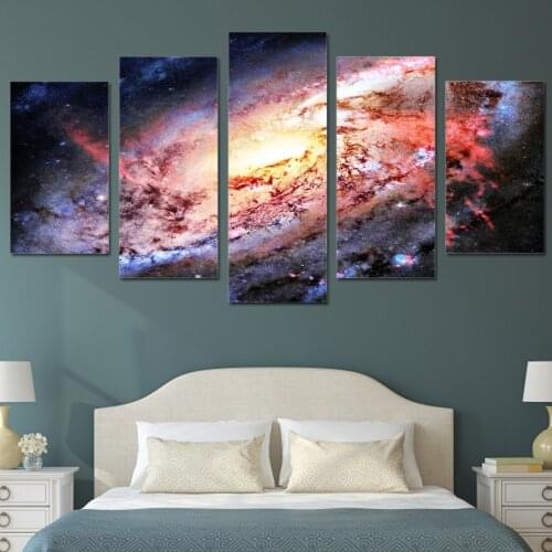 ArtSailing 5 piece wall art canvas painting HD Print universe space galaxy stars home decoration poster picture paintingsny-6075
