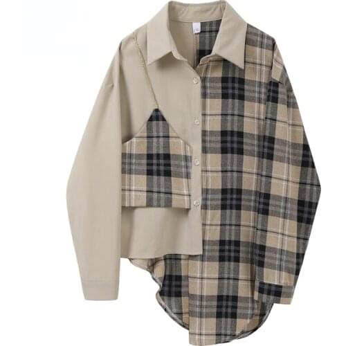 LAIBEITAI Women's Plaid Shirts