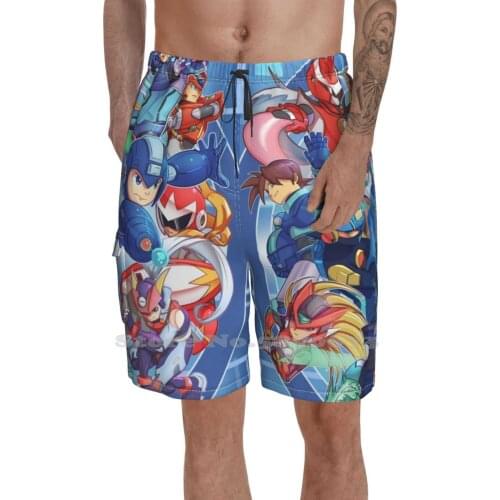 Untitled Summer Mens Casual Shorts Gym Training Megaman Mega Man Battle Zero Mmz Mega Man Zero Megamanzero Protoman Zx Zx
