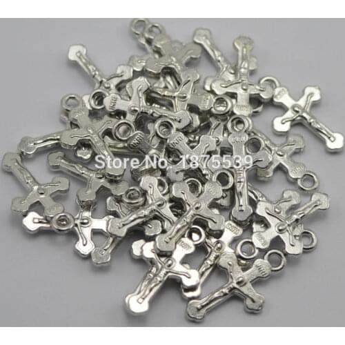 Small Jesus medal pendant used in bracelet both sides are the same zinc alloy charm findings