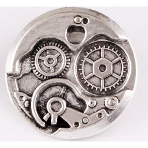 MF796 Retro gear punk Metal 20mm Snap buttons for Snap jewelry Bracelet For men