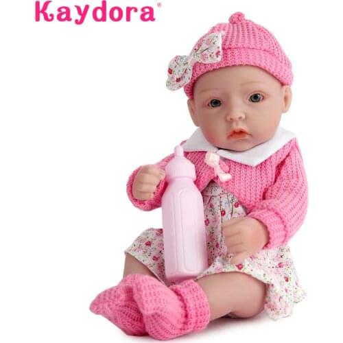 10 inch Full Silicone Reborn bebe lol Mini cute dolls 25cm lifelike Water Proof PlaymateToys Kids Birthday Bathe gift KAYDORA