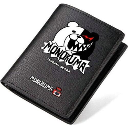 Monokuma wallet Danganronpa purse Dangan ronpa short long leather cash case Money notecase Change burse bag Card holders