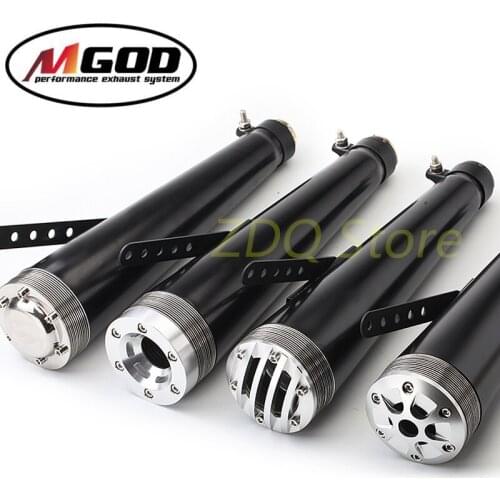 Motorcycle Exhaust Pipe Muffler Cafe Racer 5 Style Motorcross For Bagger Bobber Tracker Scrambler Chopper Harley-Davidson H D