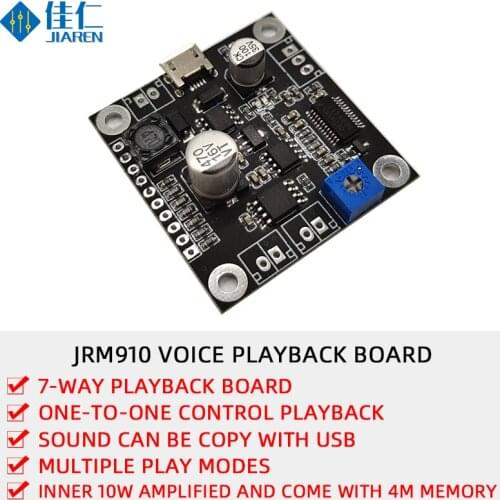 JRM910 MP3 Multi-player Modes Voice/Sound/Audio Decoding Playboard Module for Workshop Reminder