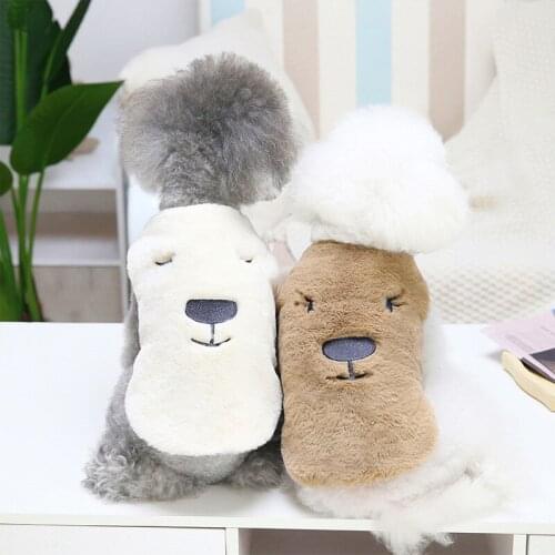 Cartoon Winter Fleece Pet Dog Clothes Puppy Clothing French Bulldog Coat Pug Costumes Jacket for Small Dogs Vest Chihuahua