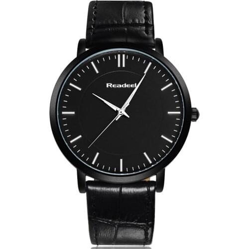Men Watch Luxury Readeel Fashion Business Dress Quartz Mens Watches Genuine Leather Waterproof Male Clock