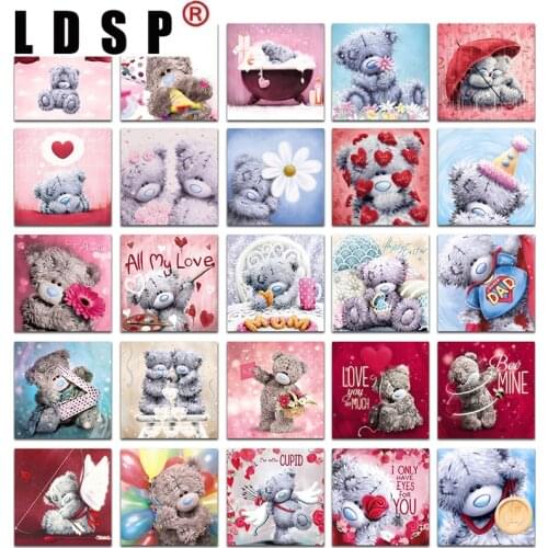 LDSP Home Decor Full 5D DIY Square/Round Drill Diamond Painting "Cartoon Bear" 3D Embroidery Cross Stitch Embroidery Mosaic