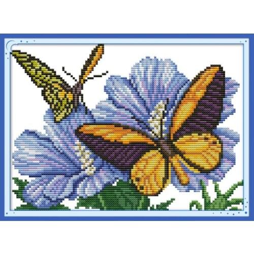 Love Of Butterfly 14 cross stitch kit aida 14ct 11ct count print canvas cross stitches needlework embroidery DIY handmade