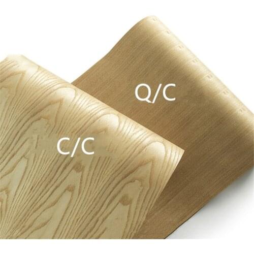 Natural Genuine Chinese Ash Wood Veneer Kraft Paper Backing Fraxinus Mandshurica Rupr. Manchurian about 60cm x 2.5m 4FC C/C Q/C