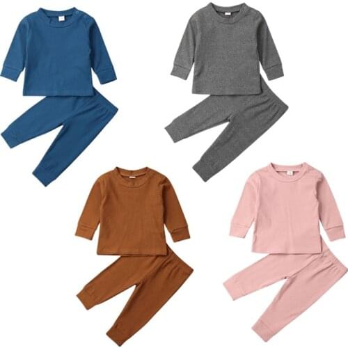 New Toddler Kids Baby Girl Boy Infant Clothes T-shirt Top Pants Outfits Tracksuit