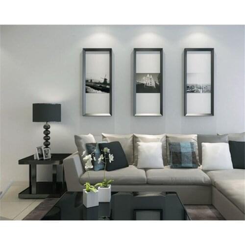 Papel de parede Modern simple plain color pure silk wallpaper living room bedroom restaurant wallpaper papier peint Beibehang