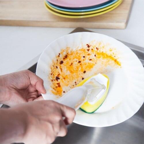 Portable Non-Stick Oil Multi-Function Liquid Washing Pot Brushes Long Handle Cleaning Brush Automatic Liquid Washing Dish Brush