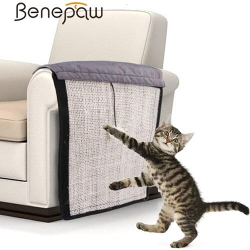 Benepaw Durable Sisal Cat Scratcher Washable Furniture Scratching Protector Sofa Shield Kitten Scratching Pad Easy To Install