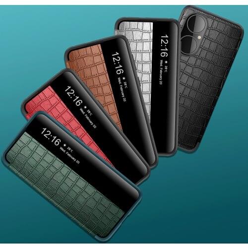Luxury Window Thin Flip Leather Case For Huawei P50 Pro P40 Pro plus P30 pro MATE20 MATE30 MATE40 pro + mate40RS Phone Cover