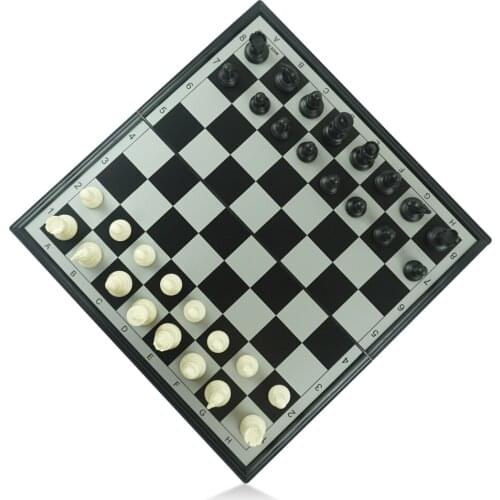Foldable high quality magnetic chess game set and backgammon checkers in one set