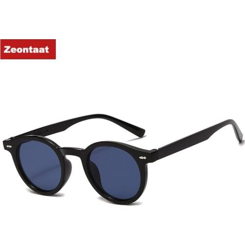 Vintage Small Round Sunglasses Men Women Brand Designer Glasses Female Colorful Mirror Retro Black Circle Oculos De Sol