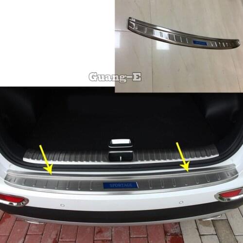Car body Styling External Rear Bumper Protect Trunk Trim Cover Stainless Steel Plate Pedal For Kia Sportage KX5 2016 2017 2018