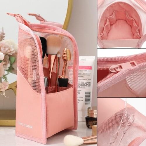 Cosmetic Tool Storage Bag Makeup Brush Finishing Bucket Storage Tube Lipstick Eyebrow Pencil Highlight Stick Portable