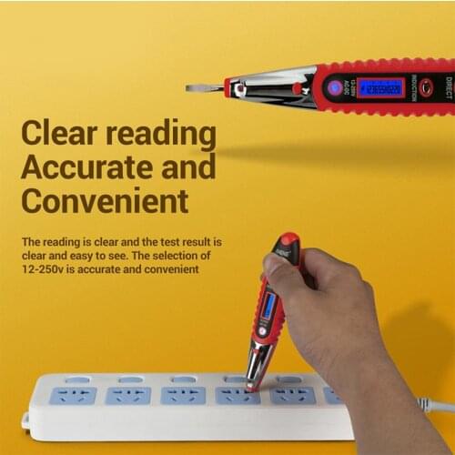 Voltage Tester Pen AC Test Pencil DC Detector with Digital LED Night Vision Display