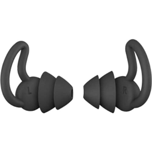 1Pair 2/3 Layer Soft Silicone Ear Plugs Tapered Sleep Noise Reduction Earplugs