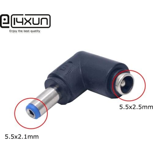 1pcs 90 Degree 5.5*2.1 Mm Male Jack To 5.5*2.5 Mm Female Plug Right Angle Dc Power Connector Adapter Laptop 5.5x2.1 to 5.5x2.5