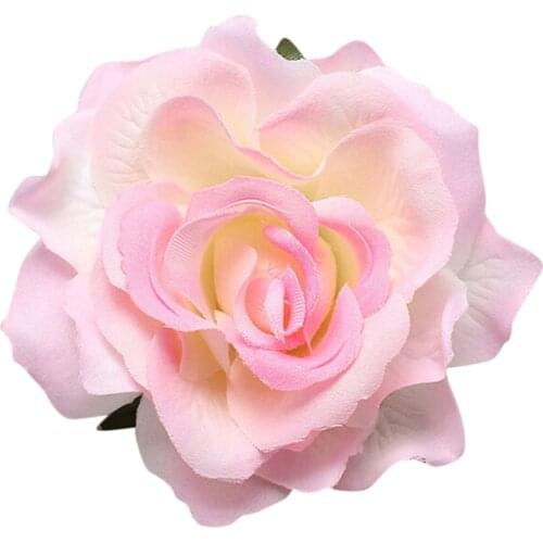 1PC Rose Artificial Flower Brooch Bridal Wedding Party Hairpin Women Hair Clips Headwear Party Girls Festival Hair Accessories