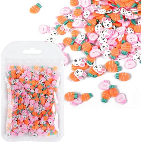 Easter Eggs Bunny Polymer Clay Slices Slime Resin Filling Cute Rabbit Yellow Chick Epoxy Resin Mold Decorations Nail Art Decor