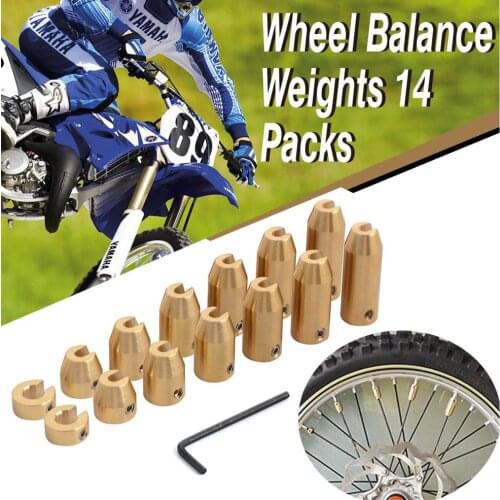 14PCS Reusable Wheel Spoke Balance Weight For Harley For Honda Super Moto Dual Sport Universal Spoke Balance Weight Wheel Kit